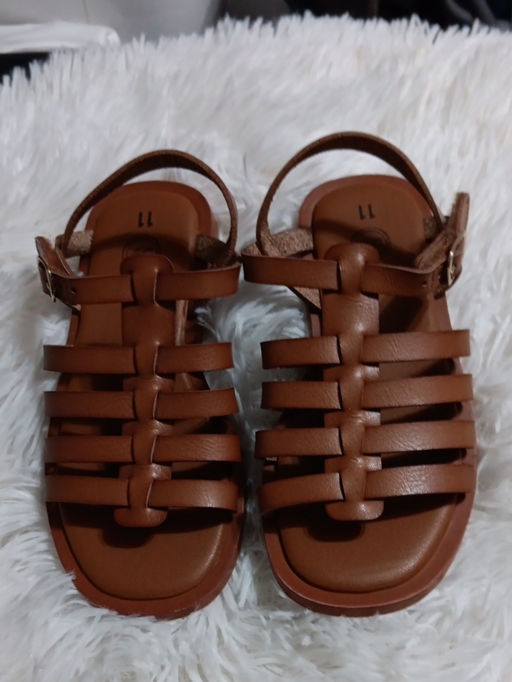 wonder nation Brown Girls Strappy Gladiator Sandals